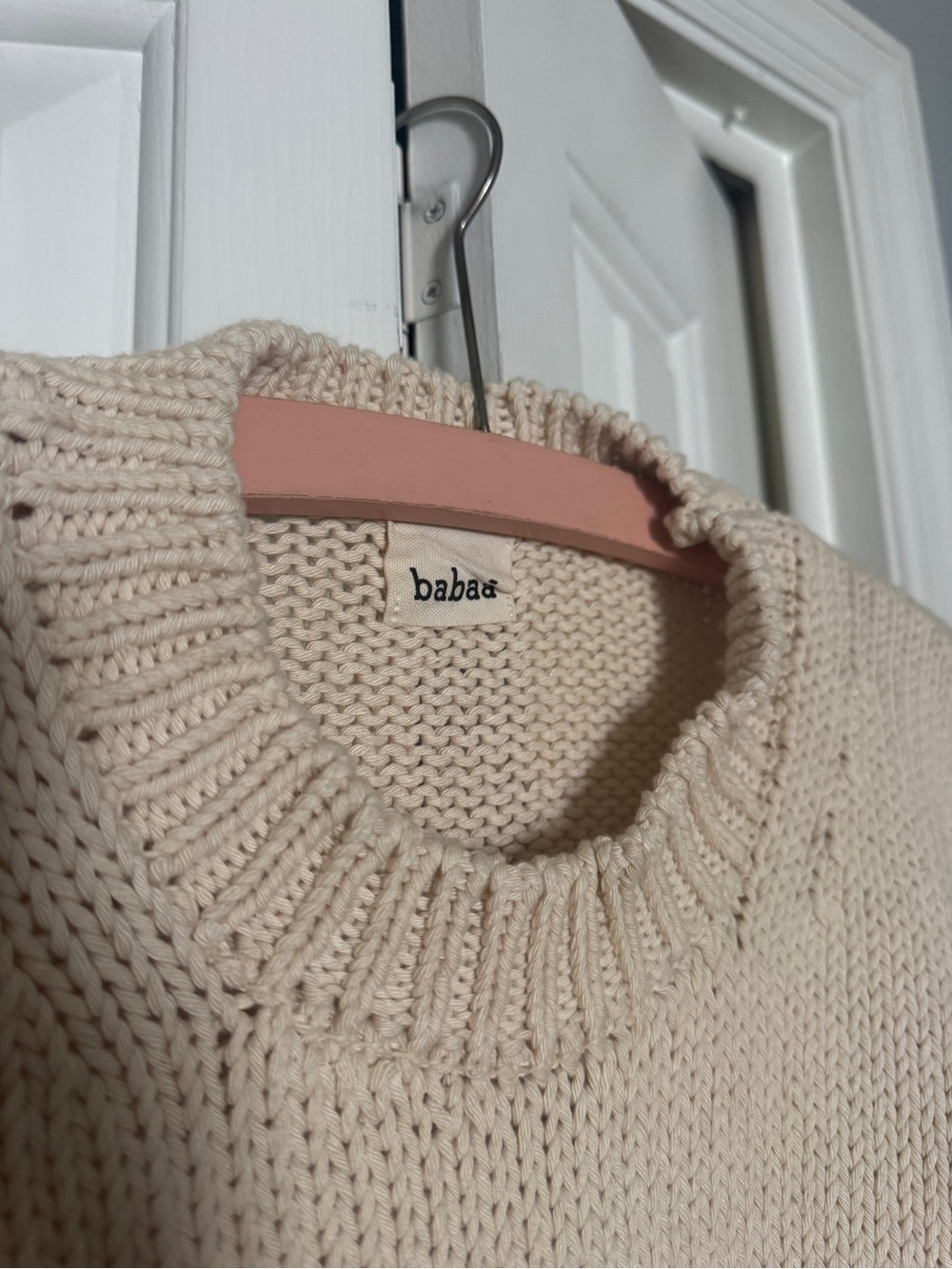 BaBaa Cream Cotton Sweater - no16 Natural - Picture 4 of 7